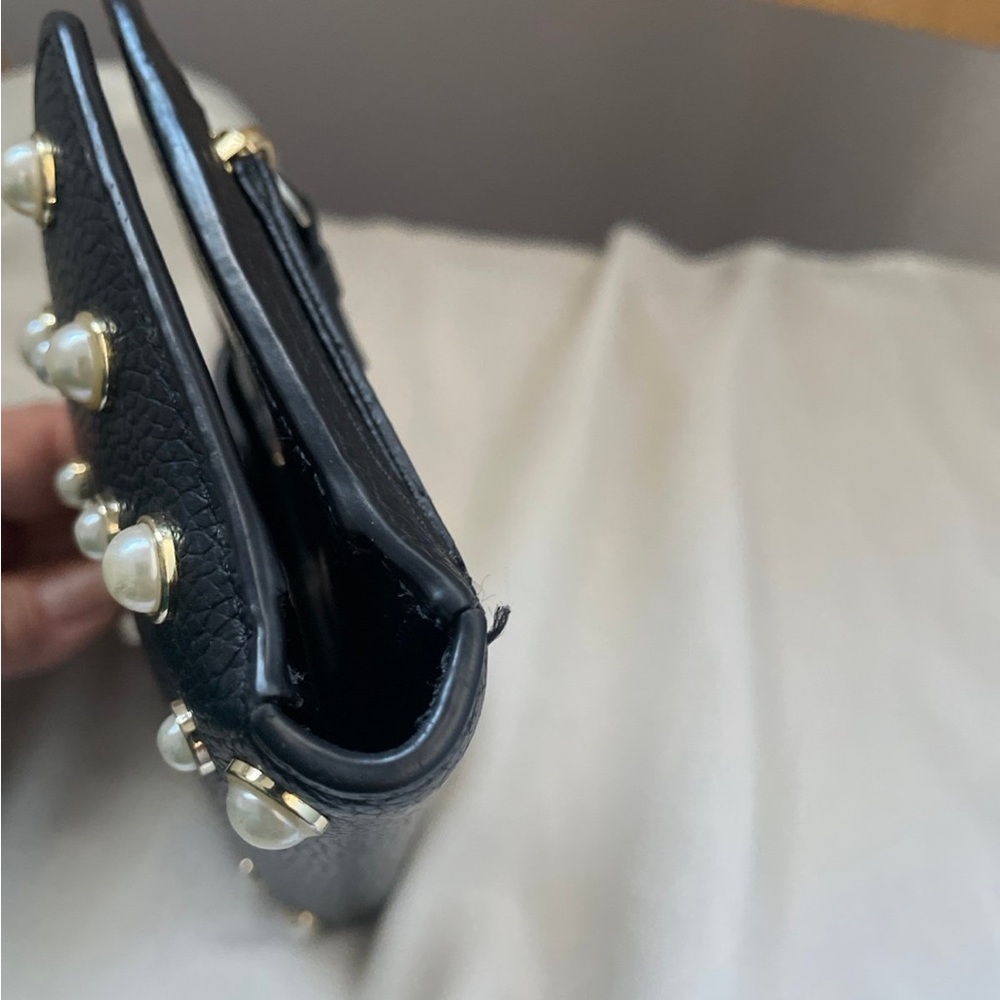 Kate Spade Black Wallet with Pearl Details - Picture 8 of 11